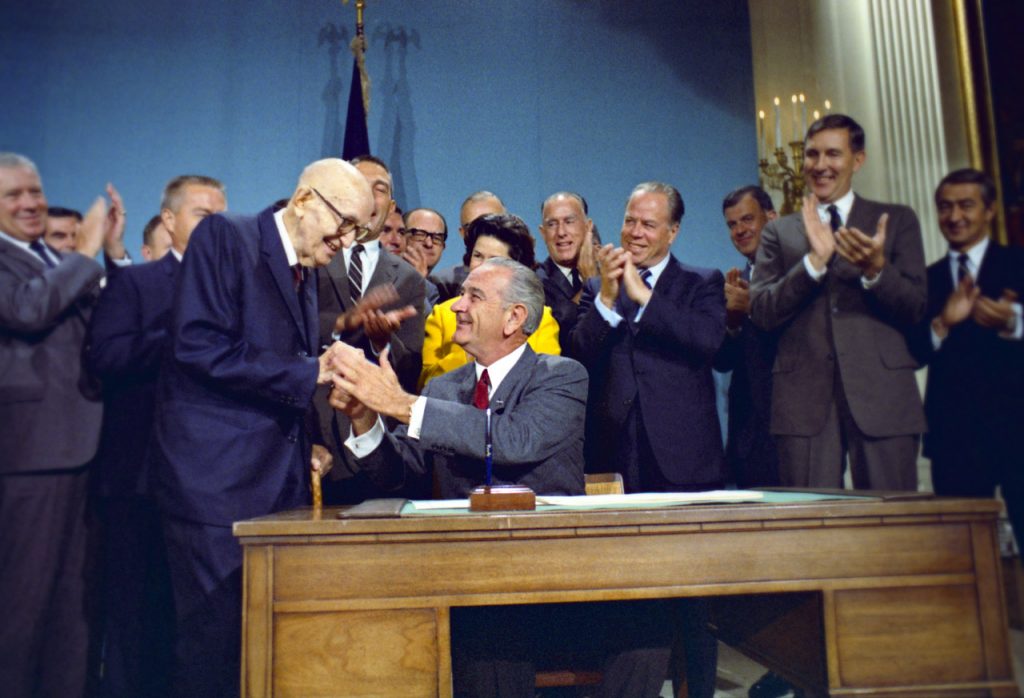 President Johnson Signing Colorado River Basin Project Act