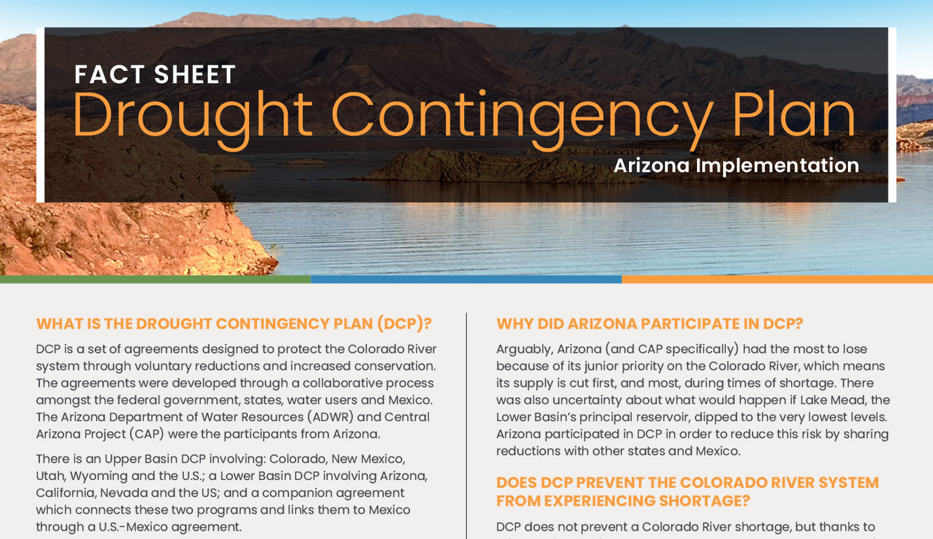 CAP Drought Contingency Plan Fact Sheet image