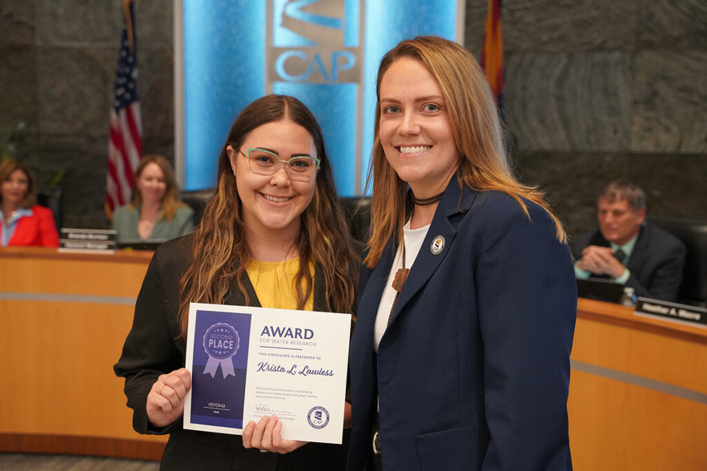 Krista L. Lawless receiving CAP award for research